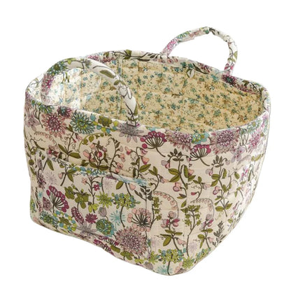 Boho Fabric Storage Basket Large Capacity Quilted Laundry Hampers Collapsible Dirty Clothes Underwear Sorting Laundry Baskets