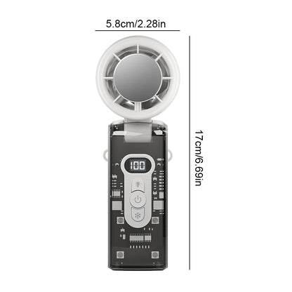 APWIKOGER High Speed Turbo Foldable Personal Cooling Fan With LED