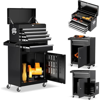 Heavy Duty Steel Tool Chest With Detachable Top Box