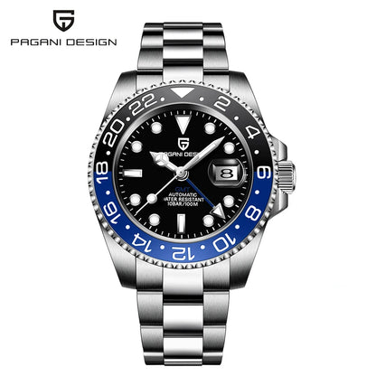 PAGANI DESIGN PD1662 Ceramic Bezel Sapphire Glass Automatic GMT Watch