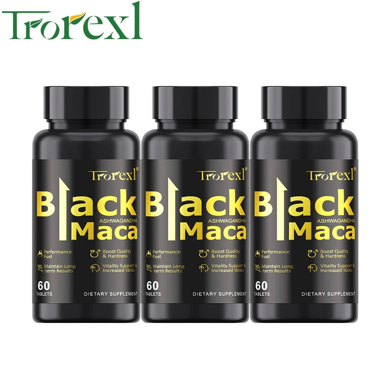 HABUMA Organic Black Maca Pills For Men Endurance And Energy