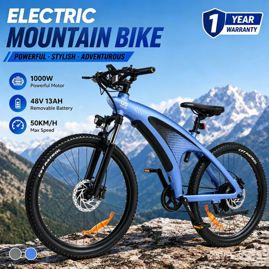 HUANCI Q5 Electric Bikes for Adults 1000W 48V 13AH Ebikes E Bikes Electric Bicycles 50km/h Electric Dirt Bike Electric E Bikes