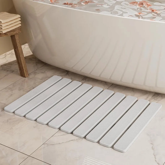Foldable Stone Bath Mat Quick Dry Non Slip Diatomaceous