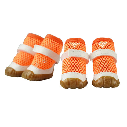 Waterproof Mesh Dog Boots for Hot Pavement, Anti-Slip Paw Protector Shoes for Small Medium Dogs, Outdoor Hiking Walking Pet Foot