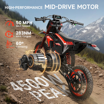QRONGE X1 Spark Electric Dirt Bike 4500W 60V 28.8Ah