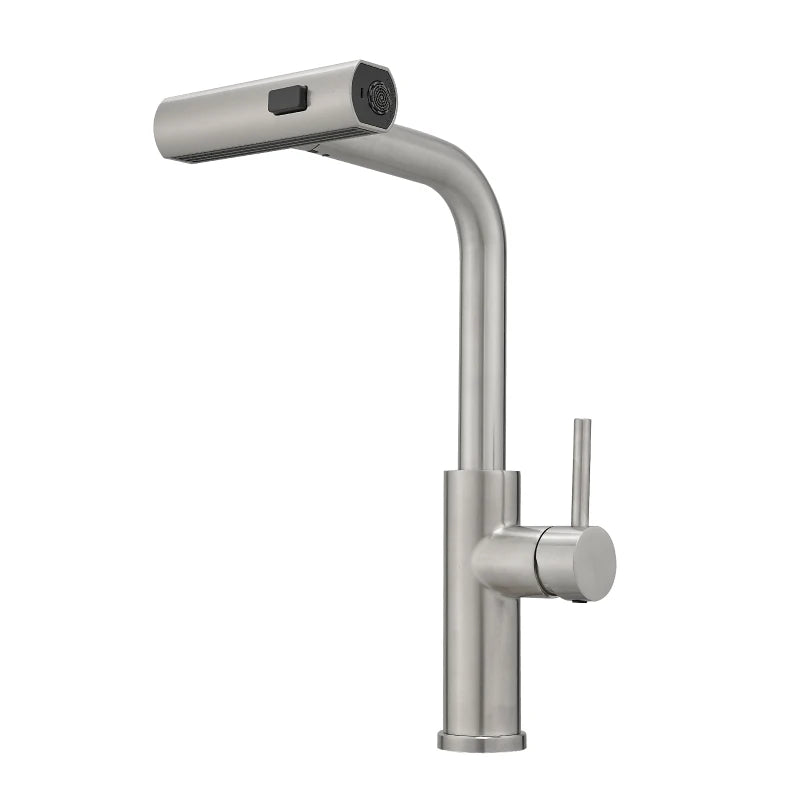 Kitchen Sink Faucet With Pull Out Sprayer 360 Swivel Bar Faucet