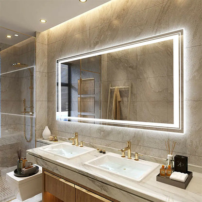 LED Mirror With Touch Switch For Bathroom Vanity Wall Mounted