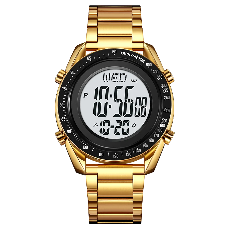 SKMEI Fashion Men's Digital Watch Male Waterproof Watches For Men Luxury Stainless Steel Strap Calendar Electronic Wristwatch