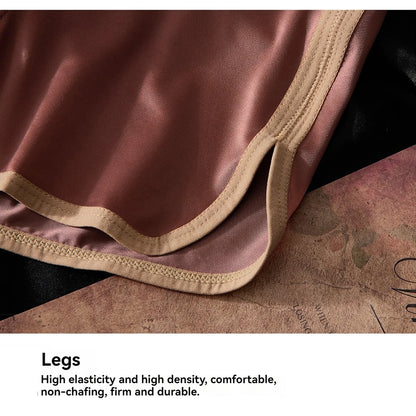 Mens Ice Silk Boxer Briefs Breathable Satin Like Double Layer Crotch