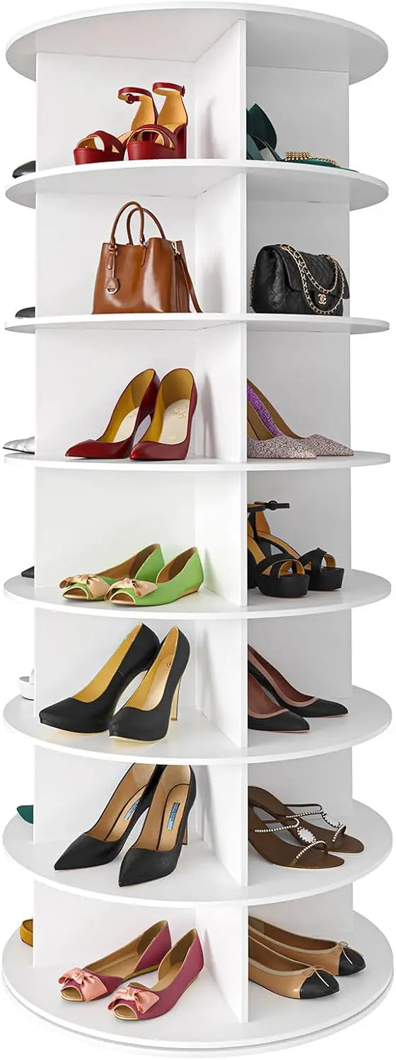 7-Tier Rotating Shoe Rack Tower Spinning Carousel for Shoes