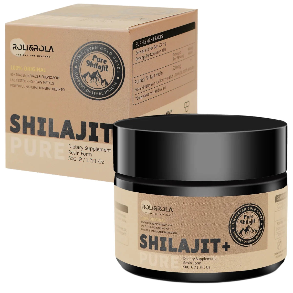 ROLI&ROLA Shilajit Resin With 85 Plus Minerals Fulvic Edible Supplement