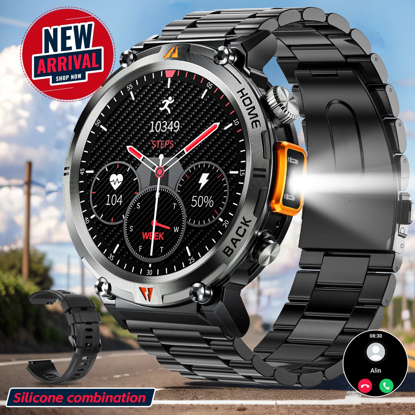 LaNikar KE3 Bluetooth Call Smart Watch IOS Android Health