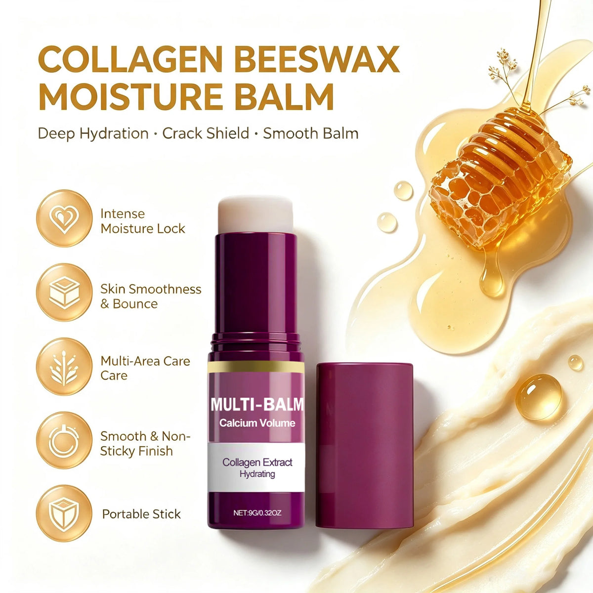 Hoygi Calcium Firming Balm Stick for Face Neck and Eyes