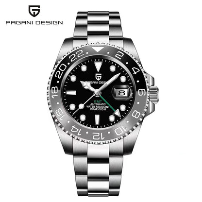 PAGANI DESIGN PD1662 Ceramic Bezel Sapphire Glass Automatic GMT Watch