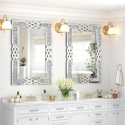 Hign-concerned Sparkling Crystal Crush Diamond Wall Mirror