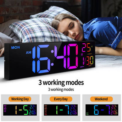 Hign-concerned Digital Wall Clock With LED Display