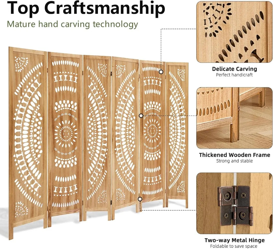 Hign-concerned Wood Folding Privacy Screen Room Divider