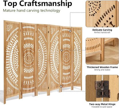 Hign-concerned Wood Folding Privacy Screen Room Divider