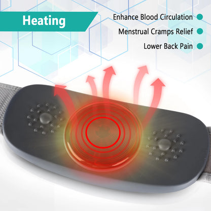 Wireless Slimming Belt Abdominal Massager Portable Weight Loss Machine with 4 Vibration Massage Modes Heating for Belly Abdomen