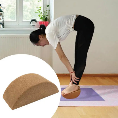 Cork Moon Brick Semi Circular Yoga Blocks For Indoor Outdoor Training
