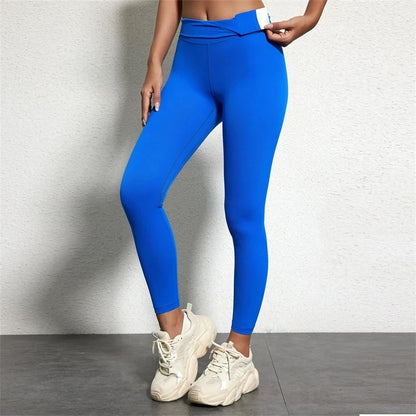Solid Color Gym Fitness Set Tight Soft cross Fitness Bra 2pc compression High Waist Yoga Legging Suit Comprehensive Training Jog