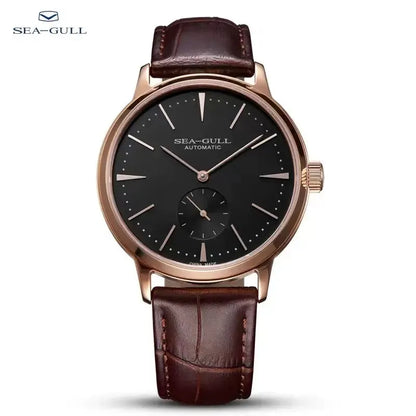 Sea-Gull New Business Mechanical Watch For Men Leather Strap