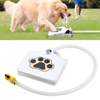 Dog Water Fountain Outdoor Pet Dispenser Step On Activated Sprinkler