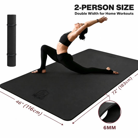 HAPBEAR Non-Slip TPE Yoga Mat for Fitness and Pilates Workouts