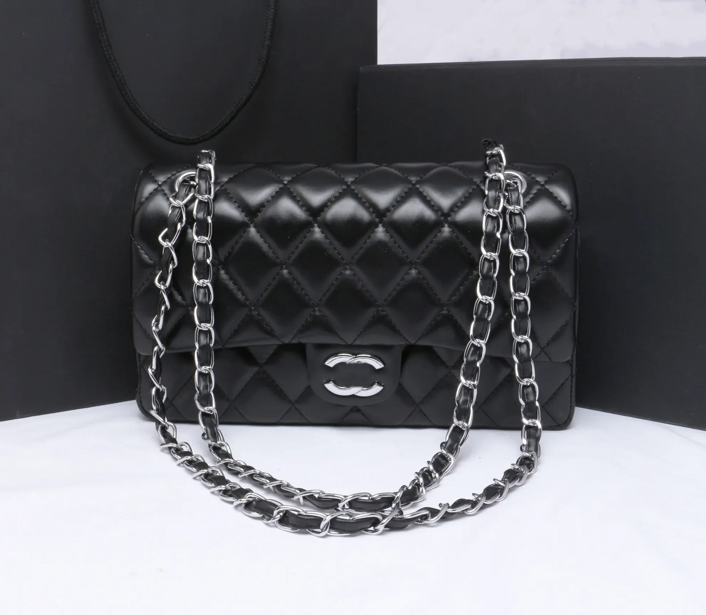 Top Designer Handbag Shoulder Chain Bag Clutch Fap Totes Bags Waet Check Veour Thread C Purse Doube Letters Soid Hasp Waist Square