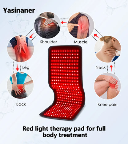 Updated Red Light Therapy Heating Pad for Body Device Cushion Mat Waist Back Shoulder Muscle Pain Relief Relax Infrared Light