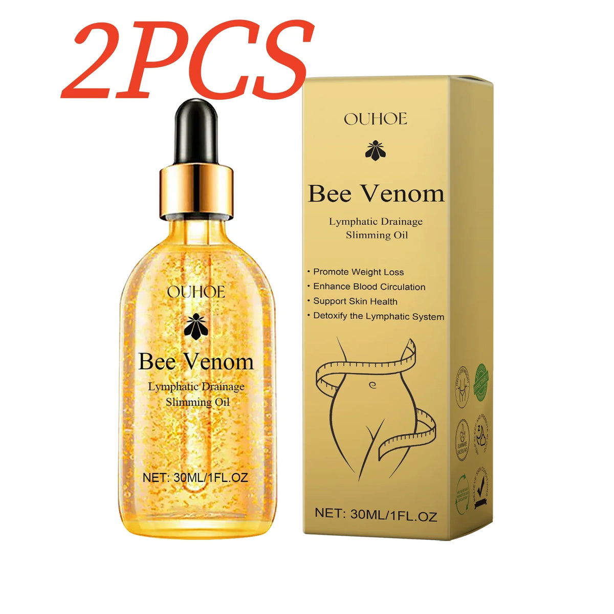 OUHOE Bee Venom Slimming Oil For Lymphatic Drainage And Firming