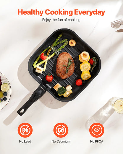 SucceBuy Nonstick Granite Cookware Set for Induction Cooking