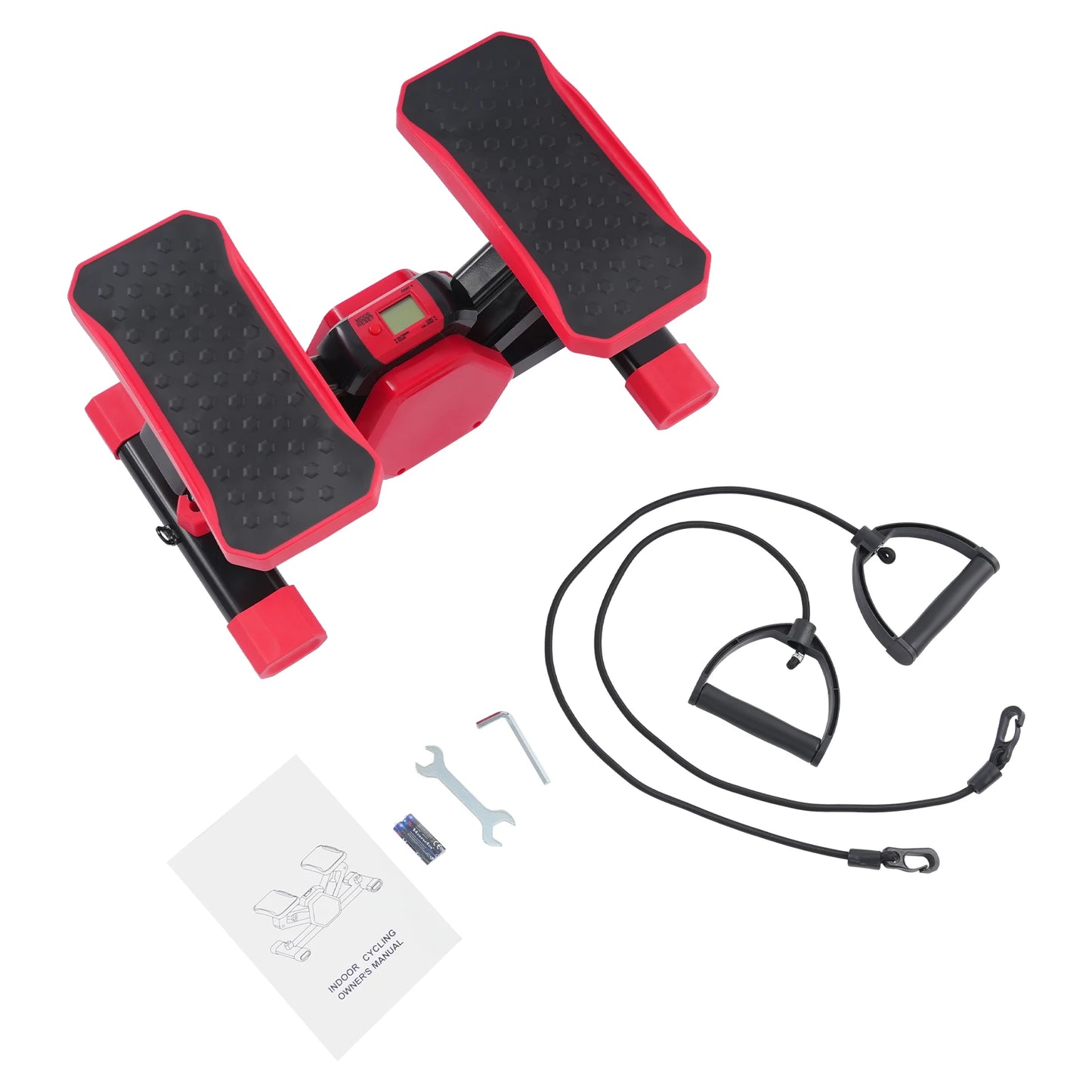 Portable Pedal Exerciser With Pull Ropes For Leg Arm Workouts