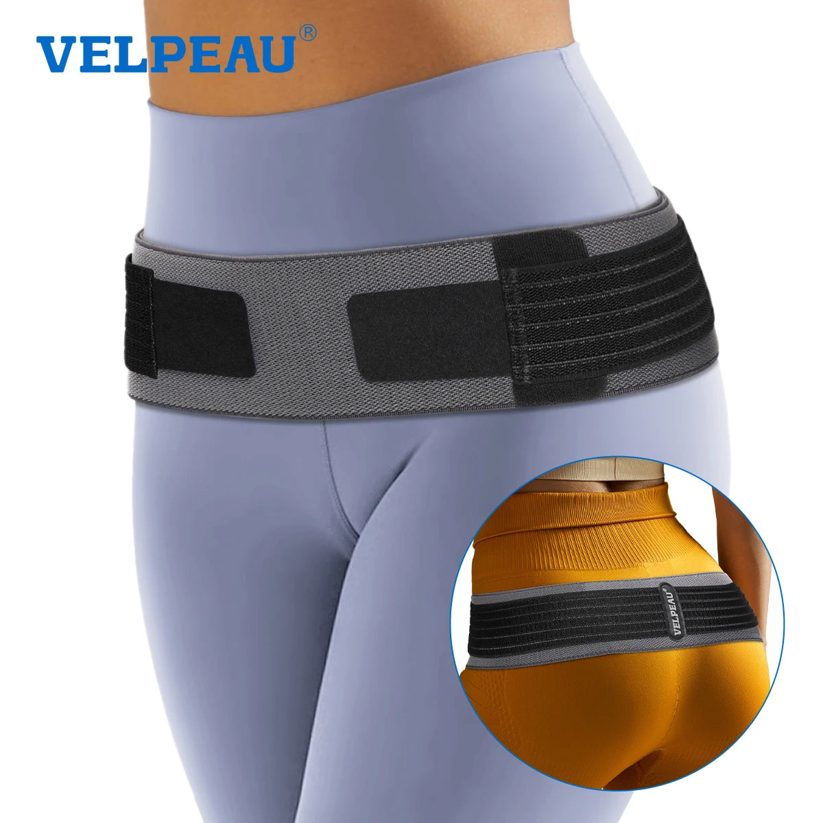 VELPEAU Sacroiliac SI Joint Belt for Sciatica Back Pain