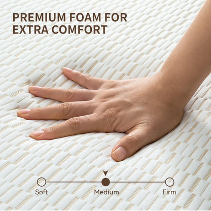 Hcore Portable Tri Fold Memory Foam Mattress With Storage Bag For Floor And Guest Beds
