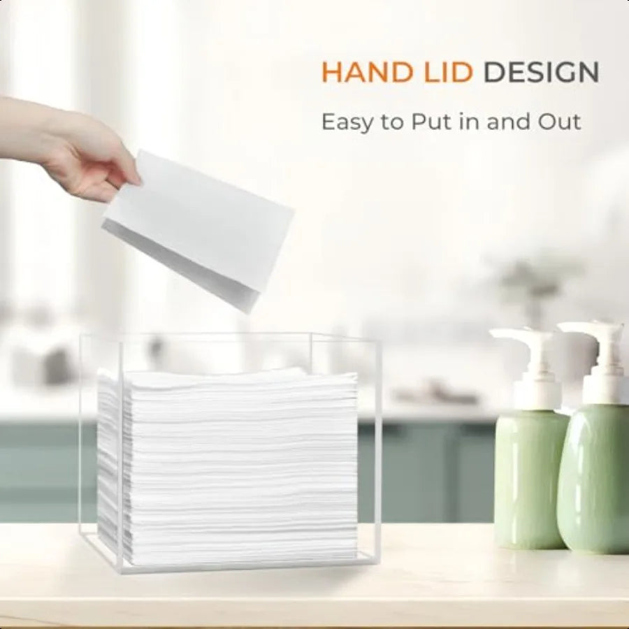 Face Towel Holder Acrylic Face Towelettes Storage Box Compatible with Clean Skin Club Clean Towel Face Towels Clear Skin Towel
