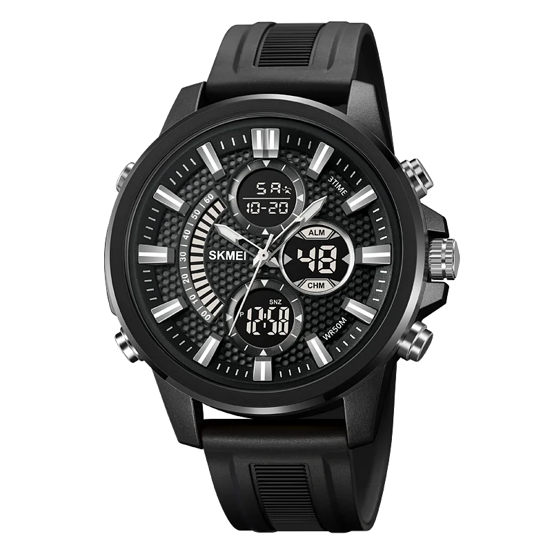 Digital Men Sport Watch With Backlight 5Bar Waterproof Alarm