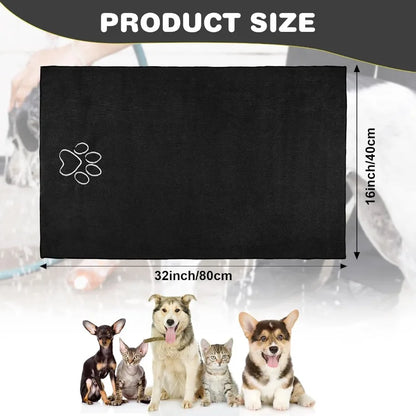 4 Pack Absorbent Soft Microfiber Dog Towels for Drying Large and Small Medium Pets During Grooming Sessions Ideal Bath Supplies