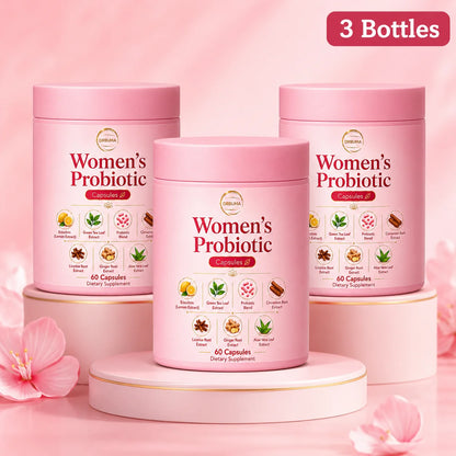 60-Capsule Women's Probiotic Capsules, Daily Nutritional Supplement Formula, Compound Probiotic Capsules for Intimate Care of Women, Formulated with Plant Extracts Combined with Complex Probiotics, Gentle Formula