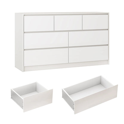 QiaoShiRen Modern Dresser With High Gloss Wood Finish