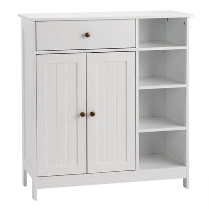 Hign-concerned Stripe Bathroom Cabinet With Shelves
