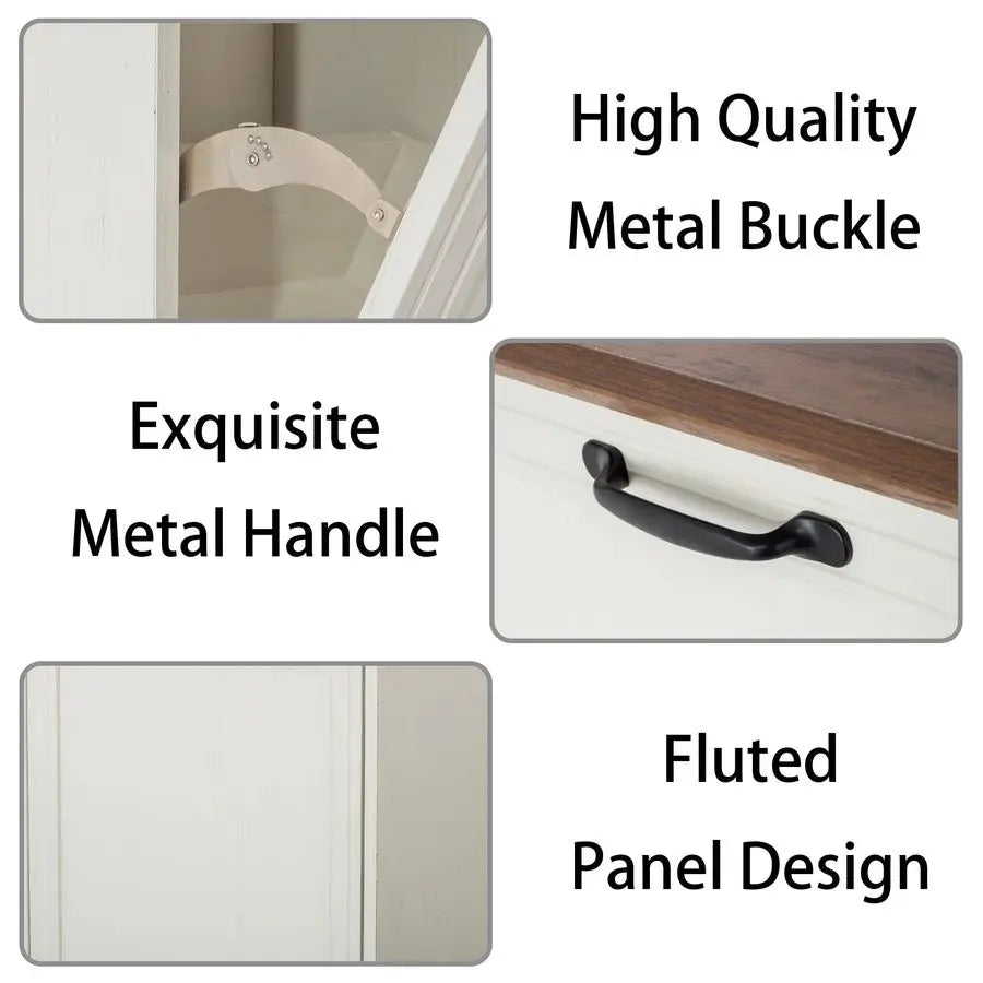 Tilt Out Trash Cabinet Hidden Trash Can Storage for Kitchen