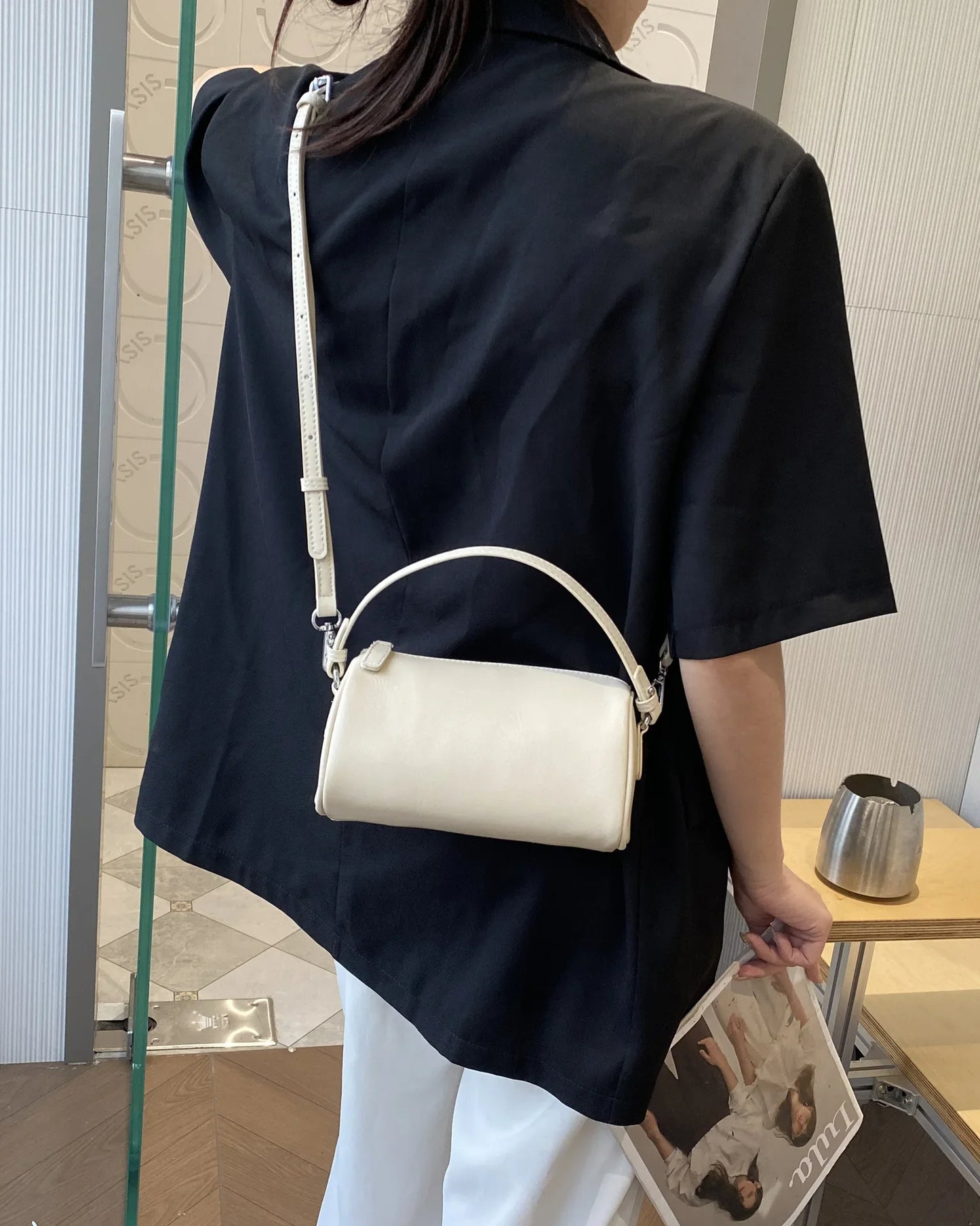 Ladies Genuine Leather Small Shoulder Bag Crossbody For Women With Zipper Pocket