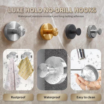 2025 Upgraded Drill-Free Suction Cup Hooks, Stainless Steel Suction Cup Hooks for Shower, Mirror, Wall, Bathroom, Glass, Hanging