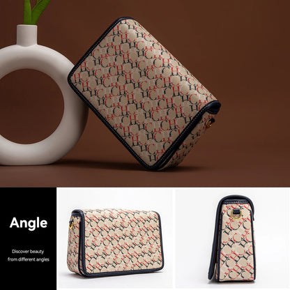 CHCH Women's Retro Letter Printed Flap Shoulder Bag