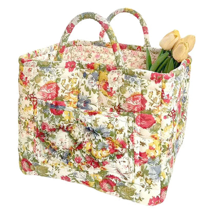 Boho Fabric Storage Basket Large Capacity Quilted Laundry Hampers Collapsible Dirty Clothes Underwear Sorting Laundry Baskets