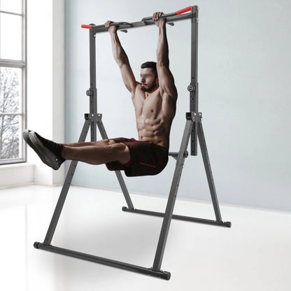 Pull Up Bar Dip Bar Power Tower Workout Dip Station Height Adjustable Free Standing Chin Up Bar Home Gym Equipment 440LBS Weight