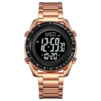 SKMEI Fashion Men's Digital Watch Male Waterproof Watches For Men Luxury Stainless Steel Strap Calendar Electronic Wristwatch