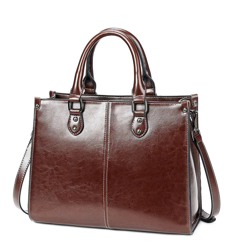 HAOSHUAICN Authentic Real Cowhide Luxurious Leather Women Handbag Crossbody Tote