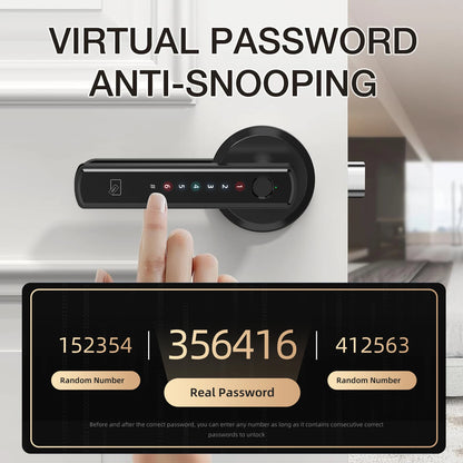 Viladepot Smart Lock Fingerprint Door Lock App Control TYPE-C Interface Passcode Unlock Electronic Touchscreen Keypad